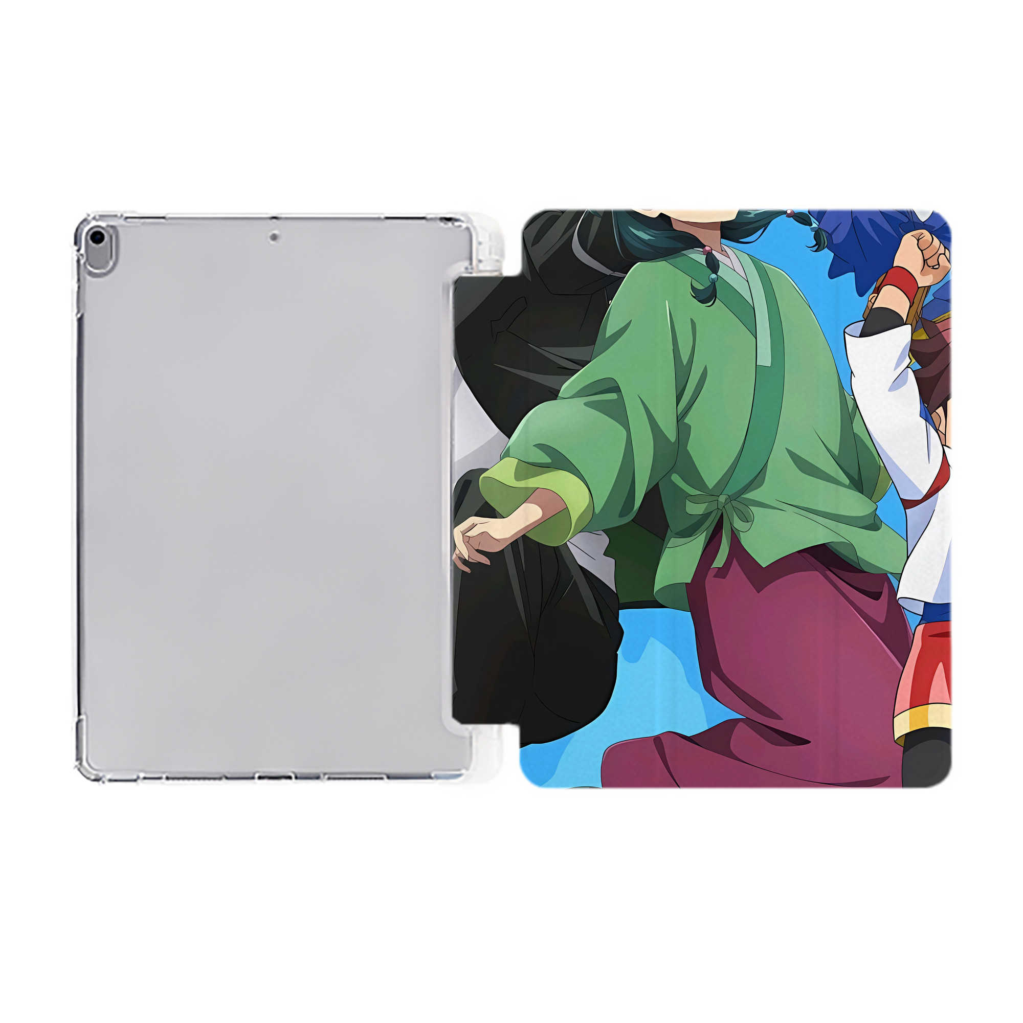 （画像用） 薬屋のひとりごと The Apothecary Diaries IPad ケース ペン収納付き 三つ折りスタンド PUレザー×シリコン 対応機種9.5/10.5/10.9インチ